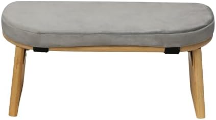 Meditation Bench Basic Kneeling Ergonomic Seat Meditation Stool,Folding Yoga Stool, Sturdy Prayer Bench,Comfortable for Kneeling or Sitting, Grey