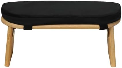 Meditation Bench Basic Kneeling Ergonomic Seat Meditation Stool,Folding Yoga Stool, Sturdy Prayer Bench,Comfortable for Kneeling or Sitting, Black