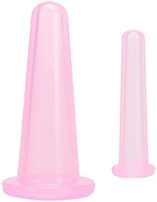 4 Pcs Face Cupping Set, Facial Cupping Set for Face and Eye Massage, Silicone Massage Vacuum Anti Aging Beauty Tool Facial Eye Care (2 Small + 2 Large) (Purple)