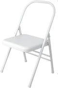 Iyengar Yoga Chair,Pilates Chair Yoga Auxiliary Chair Special Auxiliary Reinforced Yoga PU All Steel Yoga Inversion Chair,White