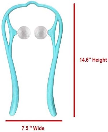 M1212 Shiatsu Neck Massager for Neck and Shoulder with Deep Tissue Trigger Point Manual Self Muscle Massage for Muscle Pain Relief (Simulates Massage Therapist Hands)
