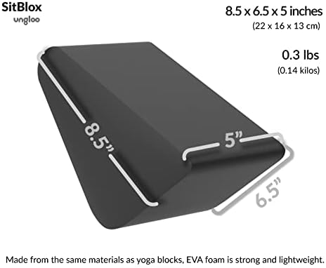 Ungloo Supportive Yoga Block Wedges for Seated Meditation – Elevates Knees, Reduces Hip Pressure, and Improves Cross-Legged Posture