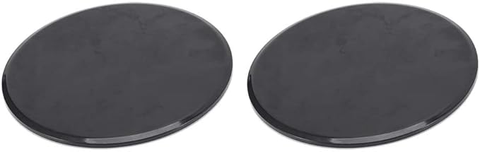 EVTSCAN 2pcs Exercise Sliding Gliding Disc Core Slider Full Body Workout Wood Carpet Tile Black 7.01inch Diameter Lightweight Portable