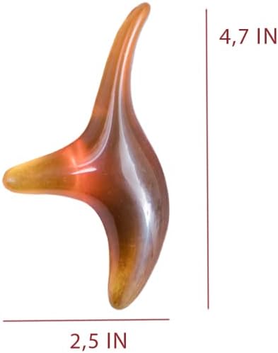 Broman Reflexology Tool - Trigger Point Massage Tool, Perfect for Full Body Massage, Ideal as Foot Massager and Hand Massager, Small Yet Mighty, Amber-Color