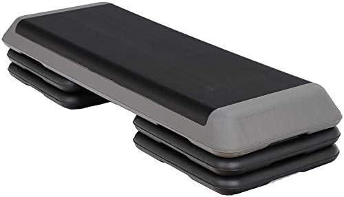 HOMGARDEN Adjustable Fitness Step Platform 43" Gym Aerobic Training Stepper w/4 Extra Risers,Home&Gym Workout Equipment for Cardio