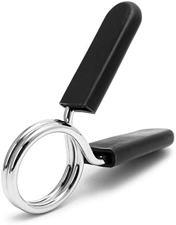 Spring Clip Collars, 1 inch (25 mm) for Smooth Dumbbell Handle or Standard Weightlifting Barbell (Pack of 4)