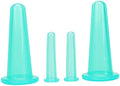 4Pcs Massage Cupping Set Silicone Mini Facial Cups Face Massager Helper Skin Care Neck Back Eyes Massaging Cup Safe to Use, Don't Worry About Burns Health Care Products, Massage Tools (Green)