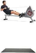 Sunny Health & Fitness Dynamic Air Rowing Machine with Exclusive SunnyFit® App Enhanced Bluetooth Connectivity SF-RW520007 + Home Gym Foam Floor Protector Mat