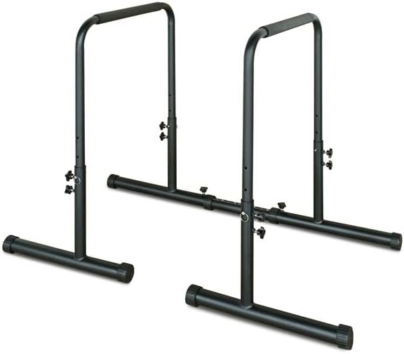 Power Tower Dip Station Pull Up Bar Stand Adjustable Height Heavy Duty Multi-Function Fitness Training Equipment