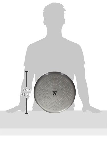 CanDo Inflatable Balance Disc for Balance Training, Proprioception, Strengthening Lower Extremities, Posture, Back Pain, Stress Relief, Restlessness and Anxiety. Silver, 14” Diameter (Pack of 5)