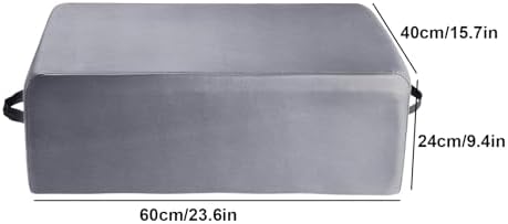 Premium Pilates Sitting Box for Reformer - 24"x16"x9.5" PU & Wood, Durable Pilates Accessory with Handle for Gym, Home, or Studio Workouts, Enhance Your Pilates Experience