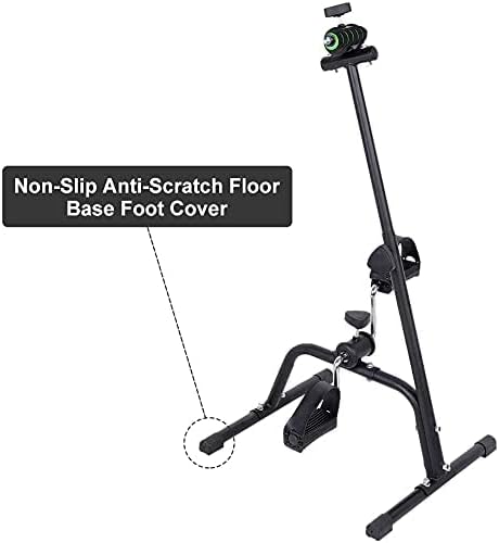 GOTOTOP Pedal Exerciser, Hand Arm Leg and Knee Recovery Medical Peddler Folding Adjustable Fitness Equipment for Seniors, Elderly Home Pedal Exercise for Full Body