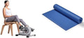 Sunny Health & Fitness Magnetic Under Desk Mini Exercise Cycle Bike, Dual Function Pedal Exerciser + Yoga Mat - Blue