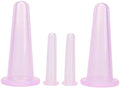 4Pcs Massage Cupping Set Silicone Mini Facial Cups Face Massager Helper Skin Care Neck Back Eyes Massaging Cup Safe to Use, Don't Worry About Burns Health Care Products, Massage Tools (Purple)
