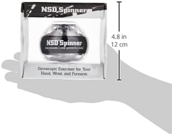NSD Essential Crystal Spinner Gyro Ball | Grip Strengthener for Forearms, Wrist & Hands | String Start Design, Up to 18,000 RPM | Portable Wrist Trainer & Workout Equipment | Ideal for Desk Workers, Athletes & Musicians