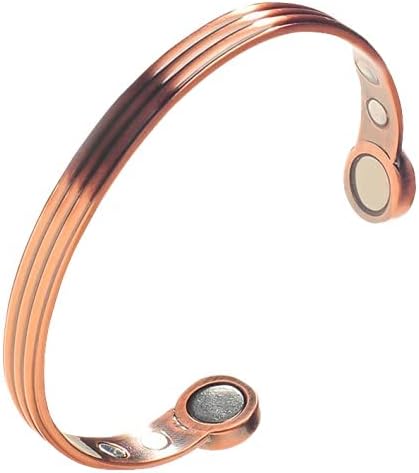 Earth Therapy Women's Greek Style Magnetic Copper Cuff Bracelet - Adjustable - Ultra Strength