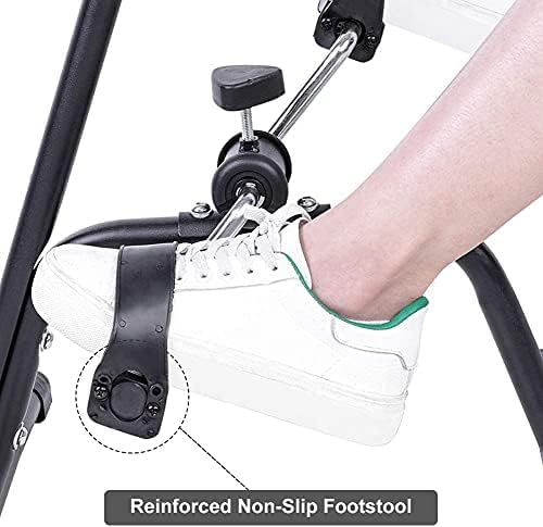 GOTOTOP Pedal Exerciser, Hand Arm Leg and Knee Recovery Medical Peddler Folding Adjustable Fitness Equipment for Seniors, Elderly Home Pedal Exercise for Full Body
