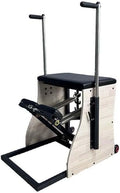 Pilates Stability Chair ,with Soft Padded Seat & Back, Adjustable Spring & Foldable Design - Home Gym Equipment for Full Body Strength, Balance & Core Training