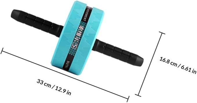 Veemoon Ab Roller Wheel Set with Knee Pad and Jump Rope for Core Abdominal Exercise, Silent Fitness Roller Wheel for Home Gym Strength Training, Blue and Black