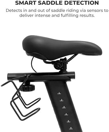 Freebeat Boom Basic Smart Indoor Cycling Bike, Swiss Design Space-Saving Exercise Bike for Home, Auto Resistance, Bluetooth, Gamified Rides with Expert Instructors