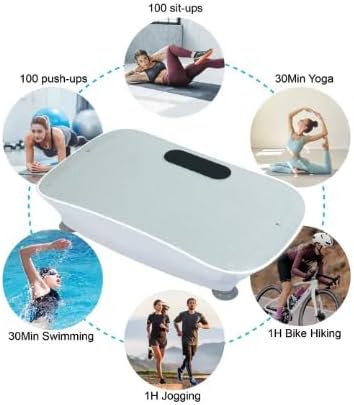 Vibration Platform Exercise Machine, 10 Frequency Settings, Silent Massage, Grey