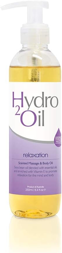 Hydro 2 Oil Relaxation Massage Oil 8.4 fl oz - Water Dispersible Formula with a Strong Lavender Scent for The Ultimate Relaxing Massage