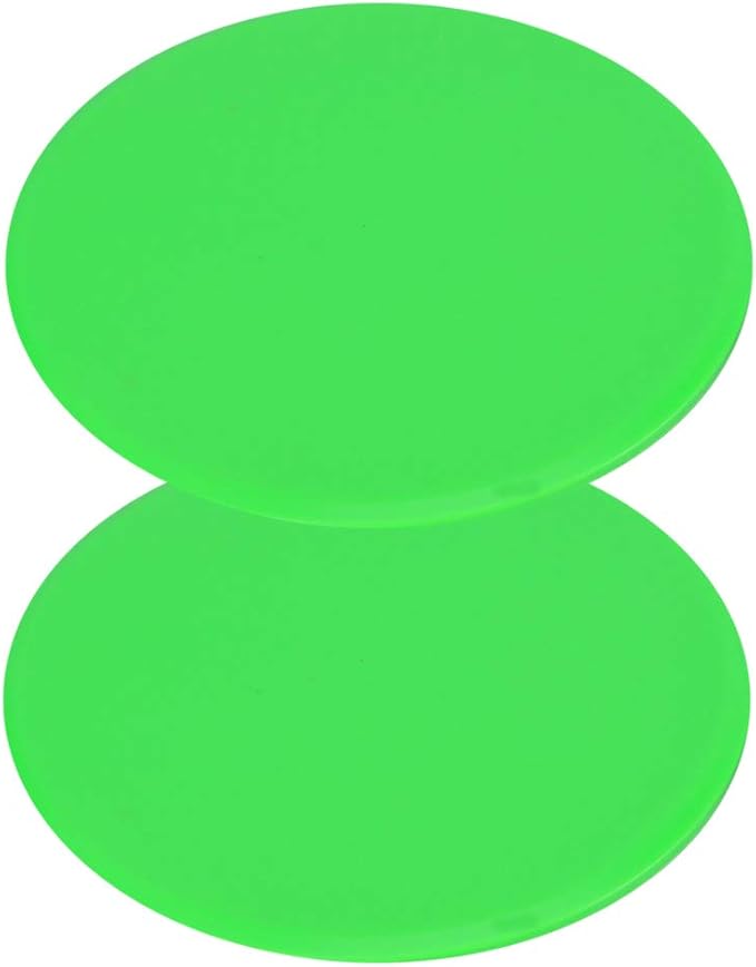 Core Slider Gliding Discs 2Pcs | Full Body Workout for Core Strength/Balance/Stability | Portable Exercise Discs for Home/Gym/Travel | EVA ABS Round Green Design