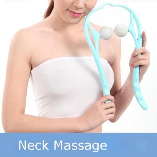 Mount Plus M1212 Shiatsu Neck Massager for Neck and Shoulder with Deep Tissue Trigger Point Manual Self Muscle Massage for Muscle Pain Relief (Simulates Massage Therapist Hands) (1 Pack Black)