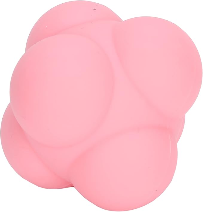 Silicone Bounce Reaction Ball HighDensity Portable HandEye Coordination Speed Reflex Training Ball for Athletes Kids Adults Sports Enthusiasts 7cm (Strawberry Color)