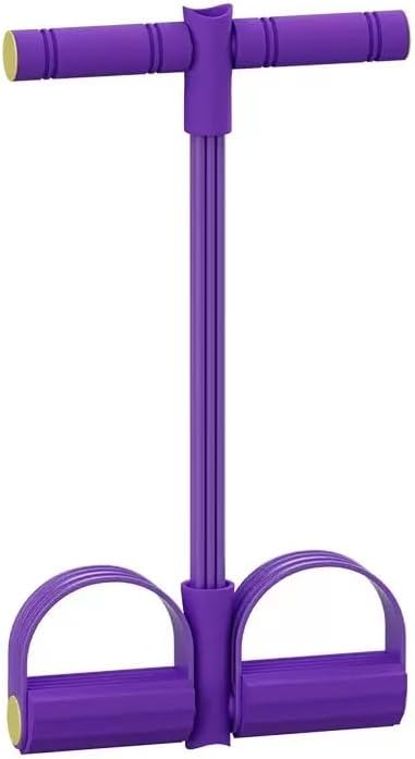 Pedal Resistance Band with Handles, 6 Tube Foot Pedal Exerciser, Natural Rubber Multifunctional Fitness Equipment for Abdomen, Waist, Arms, Legs, Body Shaping