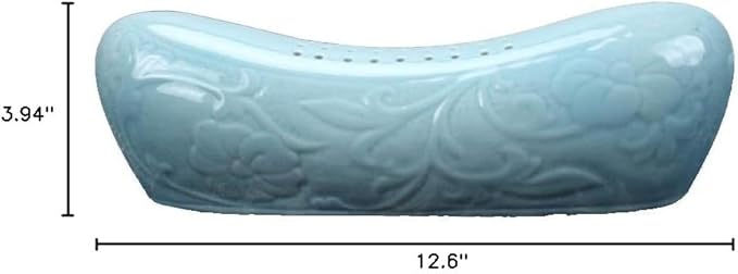 Ceramic Pillow Cool Pillow, Ceramic Pillow, Health Pillow, Antique Cervical Vertebra Porcelain Pillow, Used for Side Sleeping Pillow, Comfortable U-Shaped Pillow (Shadow Celadon Pillow)