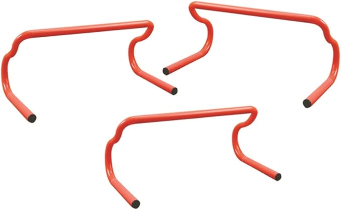 Mikinona 3pcs Portable Adjustable Agility Hurdles for Speed Training PVC Track Hurdles Quick Assembly for Athletes Football Soccer Basketball Indoor Outdoor Sports