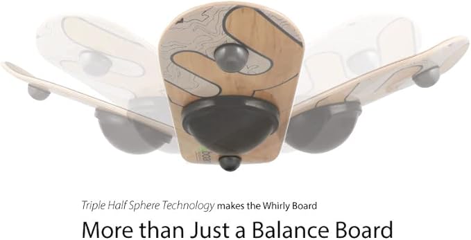 Whirly Board Wide 360˚ | Standing Desk Balance Board | Wobble Board Portable Home Gym | Snowboard Training | Surf trainer | Balance Board for Kids & Adults | Core Balance Trainer
