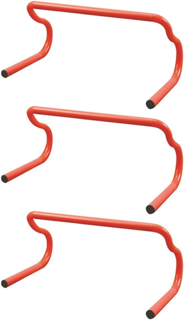 Milisten 3pcs Detachable Agility Speed Hurdles Set Orange for Soccer Basketball Football Training Equipment Exercise Balance Drills