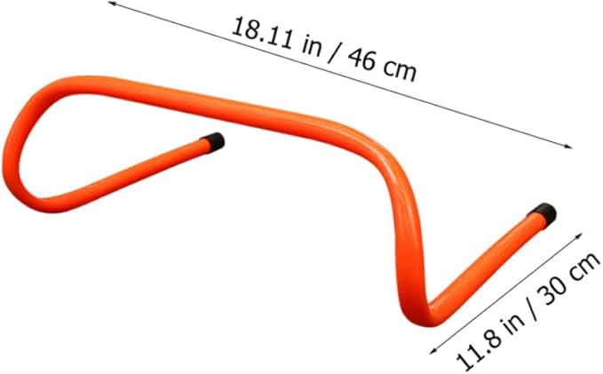FUOYLOO 2pcs Professional Speed Hurdles Plastic Agility Training Equipment Wear-Resistant 15cm High for Soccer Football Track Field Exercises