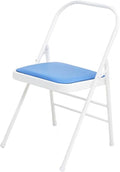 Yoga Auxiliary Chair Iyengar Yoga Chair,Backless Yoga Chair Prop,Pilates Chair,Foldable and Portable Folding Stools for Yoga,Blue