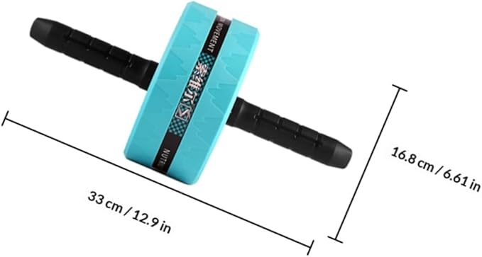 BESTYASH Silent Ab Roller Wheel for Abdominal Exercise with Knee Pad and Jump Rope Set, Fitness Equipment for Indoor Core Strength Training, Blue and Black