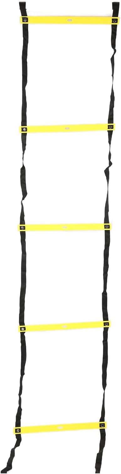 Fixed Agility Ladder for Football Training, Speed Rope Ladder with 12 Rungs, Bright Color Footwork Ladder for Soccer Drills, 6M Durable PP Sports Ladder for Team and