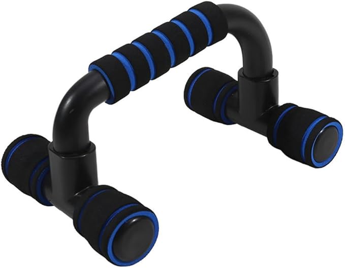 1Pair Push Up Bar Strength Training Non-Slip Sturdy Push-Up Stands Floor Workouts Fitness Calisthenics for Men Women(Black-Blue)