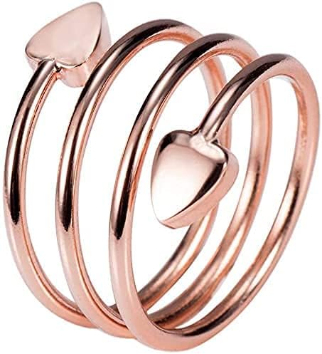 3PCS Heart Design Pure Copper Ring for Arthritis for Women, Magnetic Therapy Jewelry Rings for Arthritis, Carpal Tunnel, Fingers, Thumb (Gold, Rose Gold, Copper) (Length 2.3in)