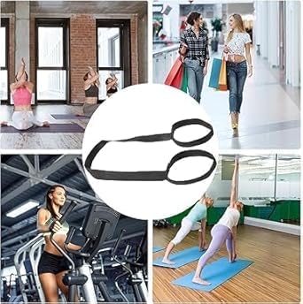 Yoga Mat Carrier with Adjustable Non-Slip Strap, Nylon Fitness Mat Holder Doubles as Resistance Band for Pilates, Stretching and Gym Exercises