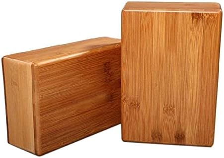 Bamboo Yoga Block (2 PCS), Bamboo Handstand Block,Support Brick to Deepen Poses, Improve Strength and Aid Balance and Flexibility