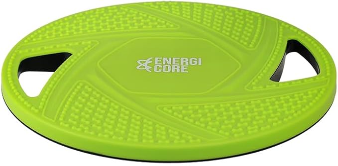 Energi Core Balance Board for Standing Desk and Core Workout - Anti-Slip Surface - Black, Green