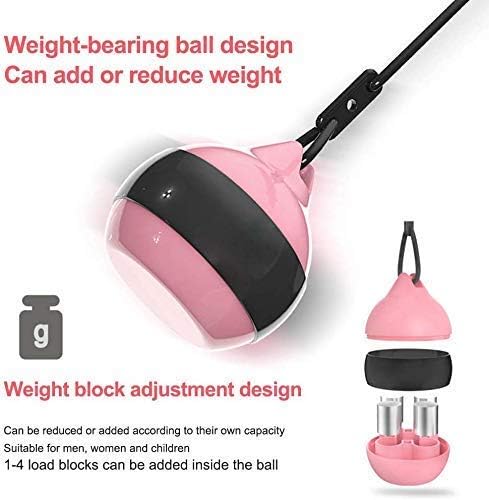 Weighted Smart Hoop for Adults and Kids Exercising, Adjustable Auto-Spinning Fitness Hoop,Pink,24 Sections