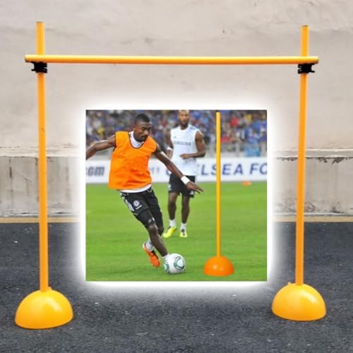 Agility Hurdles Soccer Training Agility Poles, Multi-Function Athletic Speed Hurdles for Athlete/Coach, Portable Sports Team Agility Obstacles Pole, Easy to Install(1