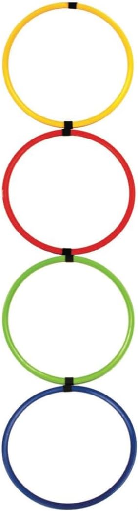 Sports Health - Speed Ring Ladder, Agility Hoops for Speed Training and Lateral Movement, Training Equipment for Youth, Comes with Carrying Bag