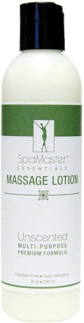 Unscented Massage Lotion – 8oz Bottle, Hydrating & Smooth Glide Formula for Relaxation, Ideal for Professional & Home Use
