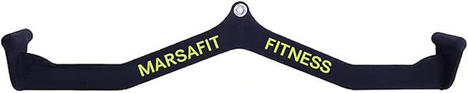 Home Gym Fitness Rowing T-bar V-bar Pulley Cable Machine Attachment, Bicep Curl Tricep LAT pulldown Bar Back Strength Training Handle Grips LAT Pull Down Bar for Seat Row Workout