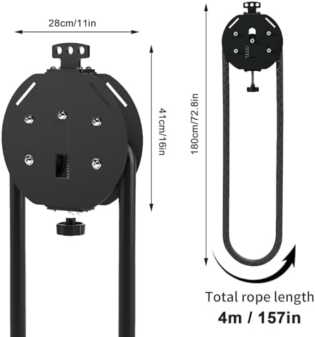 Suspension Trainer Style Endless Rope Trainer, Portable Cable Machine with Adjustable Resistance for Home Use in Back, Arms, Grip, Coordination Workouts, Circumference 4m/157in