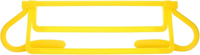 Adjustable Height Football Agility Hurdles Set, Foldable Yellow Training Speed Jumping Equipment for Athletes Indoor Outdoor Footwork Drills